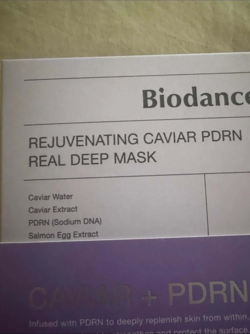 Biodance Caviar + PDRN Rejuvenating Facial Sheet Mask - Purple
